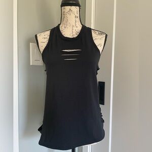 ALO Yoga Black Cut-Out Muscle Tee